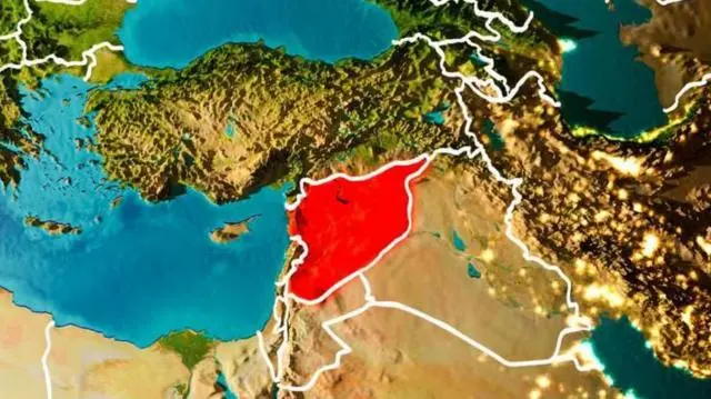 خريطة لسوريا والمنطقة