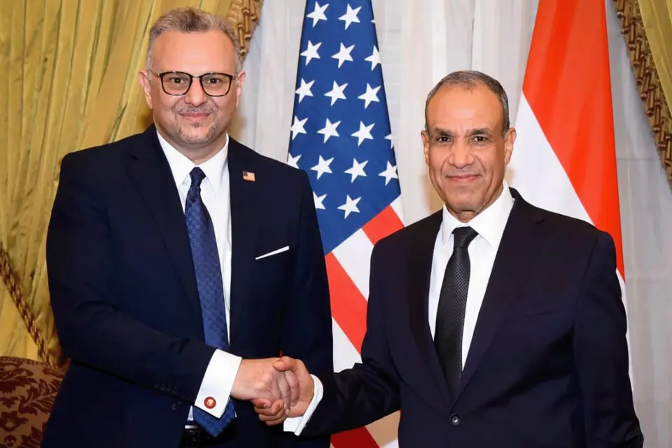 لقاء وزير الخارجية المصري وكبير مستشار ترامب للشئون العربية والإفريقية مسعد بولس المصدر: صفحة الخارجية الرسمية فيس بوك