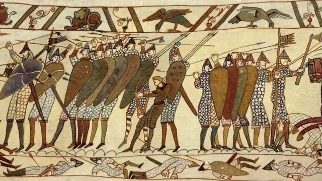 أحد مشاهد القتالَ في معركة هاستينغز التي تُعد واحدةً من أهم المعارك في التاريخ الإنجليزي