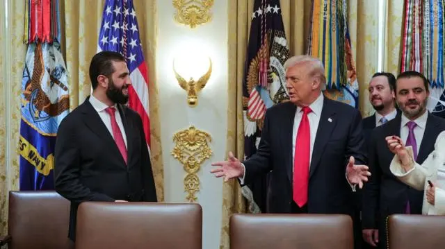الرئيس ترامب يستقبل مسؤولين سوريين على رأسهم أحمد الشرع في البيت الأبيض